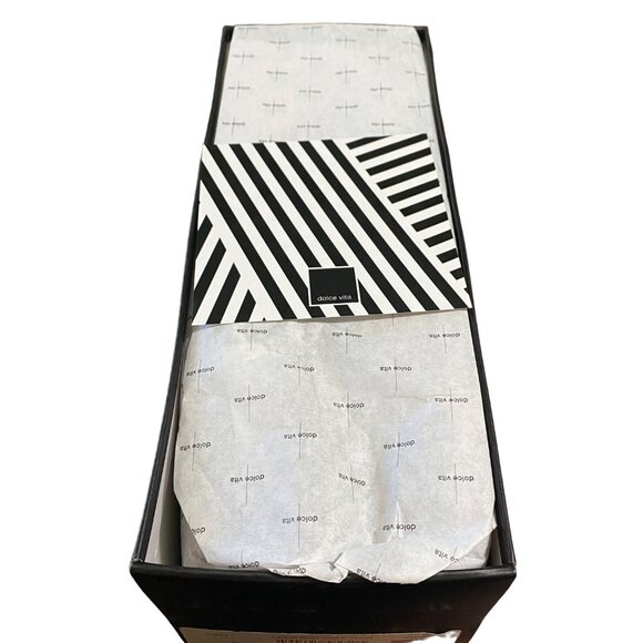 Dolce Vita CAIT Genuine Haircalf Square Toe Wedge Slide Sandals Size 9.5 Leopard - Picture 6 of 6